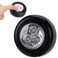   3 LED-es akkumulátoros érintésvezérelt lámpa fekete színben