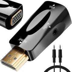 VGA to HDMI átalakító mini jack csatlakozóval