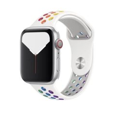   Sports Wear White-Rainbow Szilikon Óraszíj Apple Watch 38/40/41