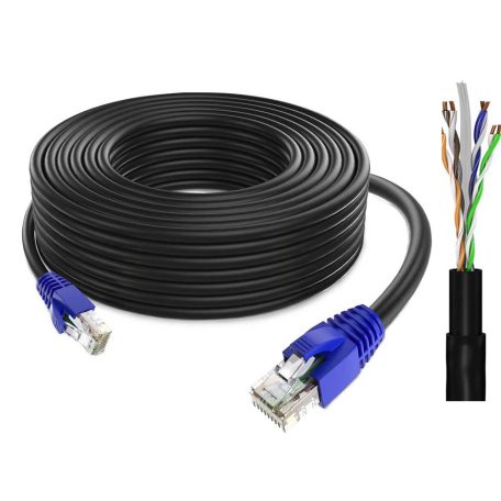 Kültéri LAN CAT6e ethernet kábel 30m