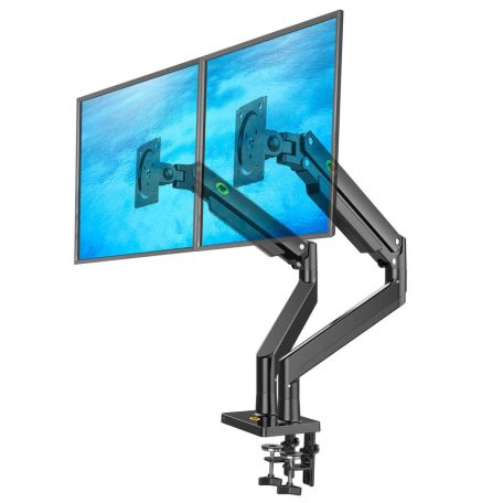 NB G32 állítható magasságú dupla forgatható asztali monitor tartó (22"-32") 56 cm - 81 cm közötti képátlókhoz